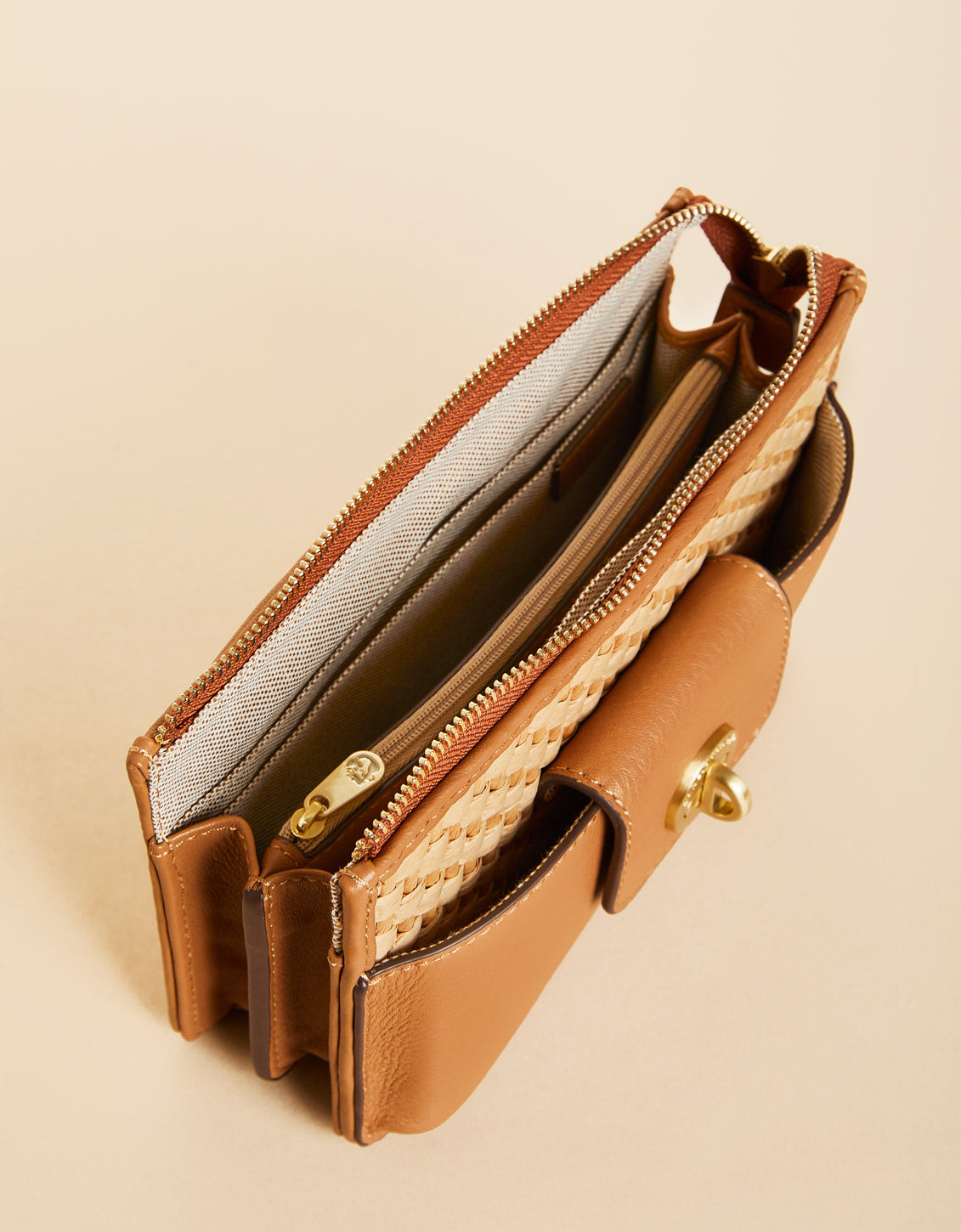Siren Lindsey Phone Crossbody Natural/Pecan