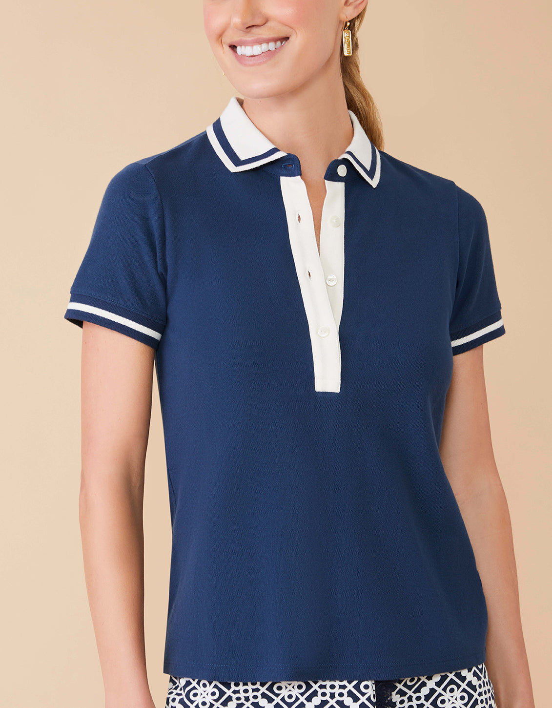 Alina Pique Polo Midnight Blue