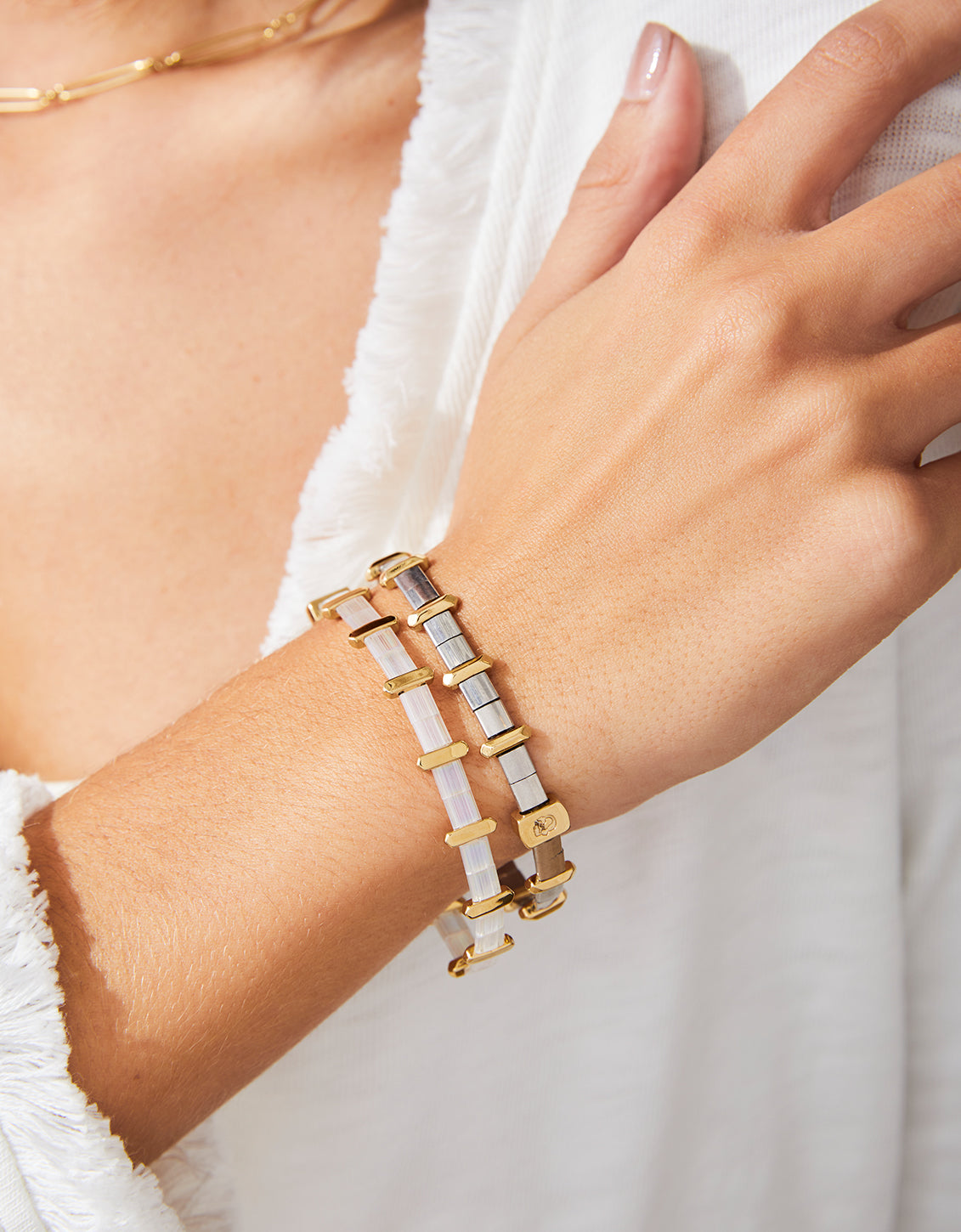 Kerra Stretch Bracelet Pearlescent