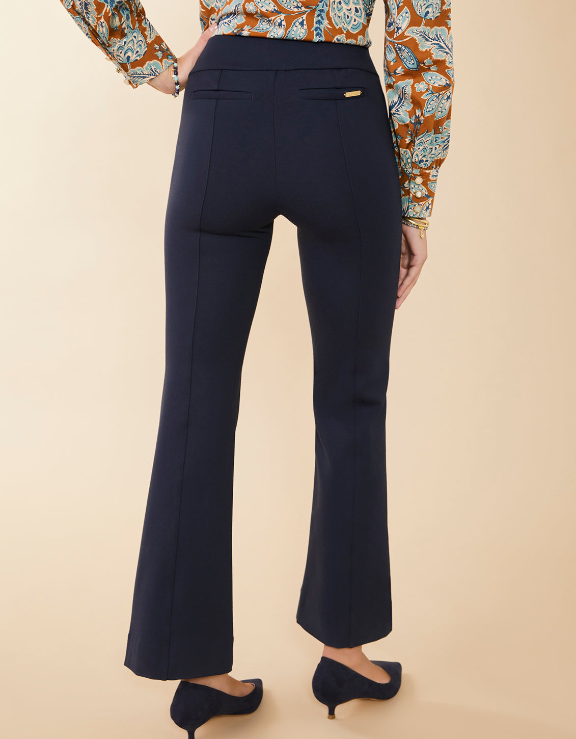 Brooke Ponte Trouser Slate Blue