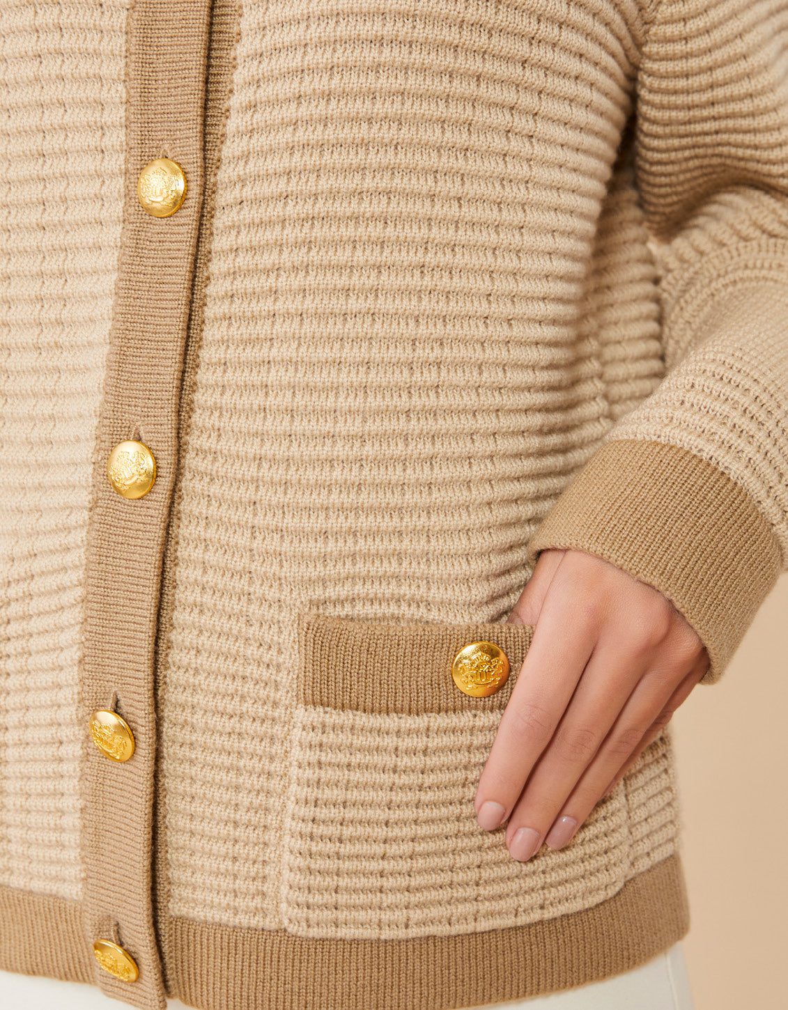 Amelia Sweater Jacket Sand Dollar