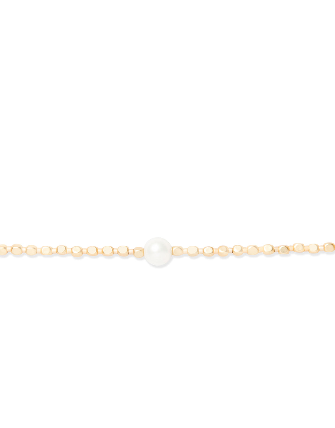  Twinkle Beaded Choker 12.5'' Gold/Pearl