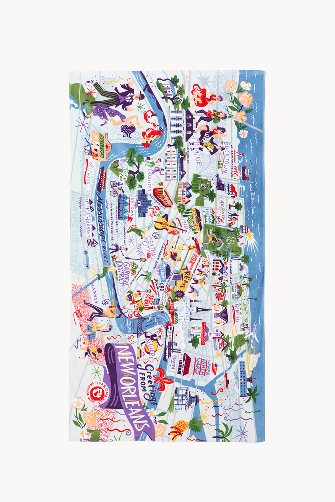  New Orleans Beach Towel