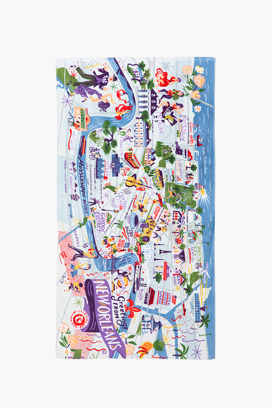  New Orleans Beach Towel