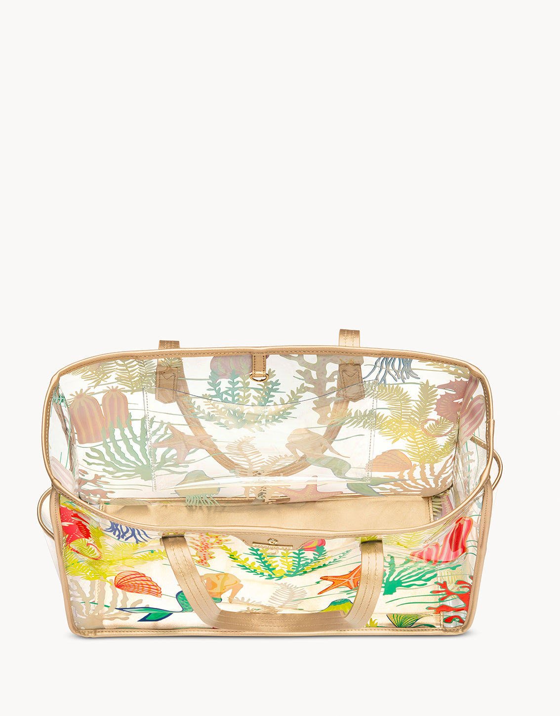  Golden Mermaid Clear Beach Tote
