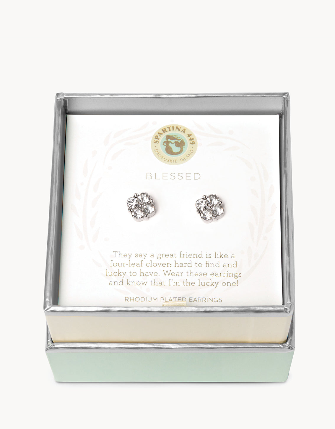  Sea La Vie Stud Earrings Blessed/Crystal Clover