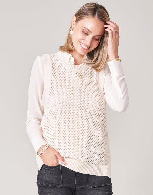  Anette Sweater Vest Sand Dollar