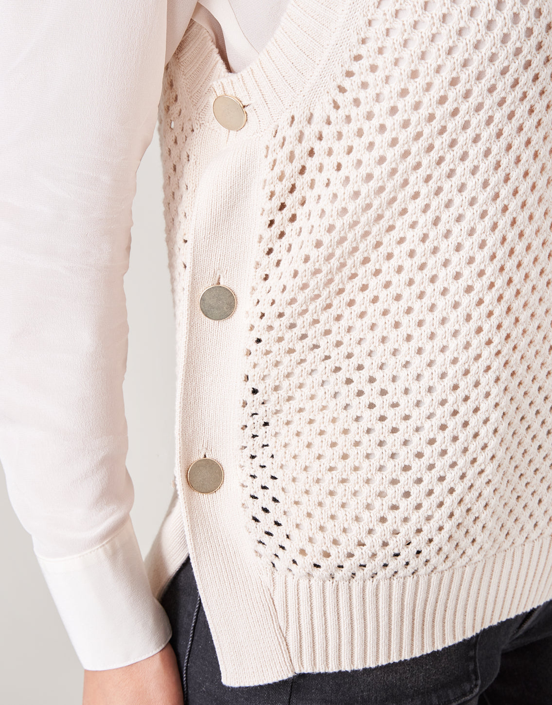  Anette Sweater Vest Sand Dollar