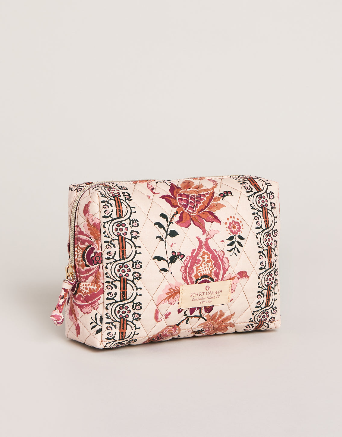  Quilted Cosmetic Bag Linden Cream