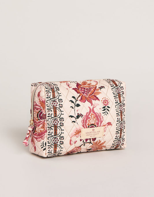  Quilted Cosmetic Bag Linden Cream