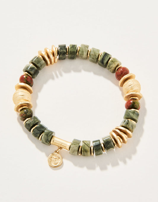  Stone Stretch Bracelet 8mm Unakite/Jasper