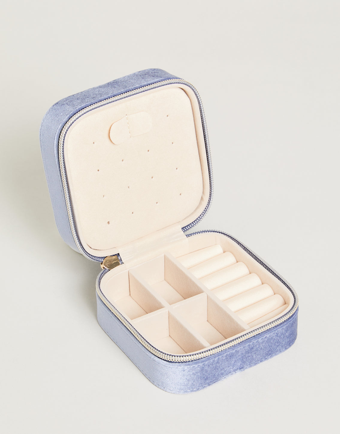  Velvet Jewelry Travel Case Blue