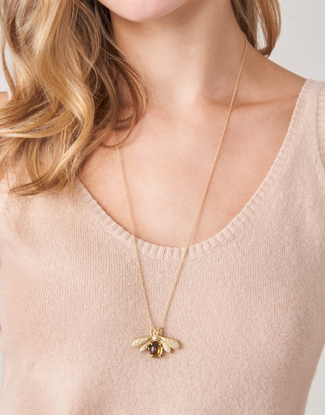  Honey Bee Slide Necklace Bronze