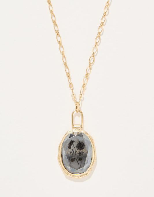  Linden Necklace Carved Hematite