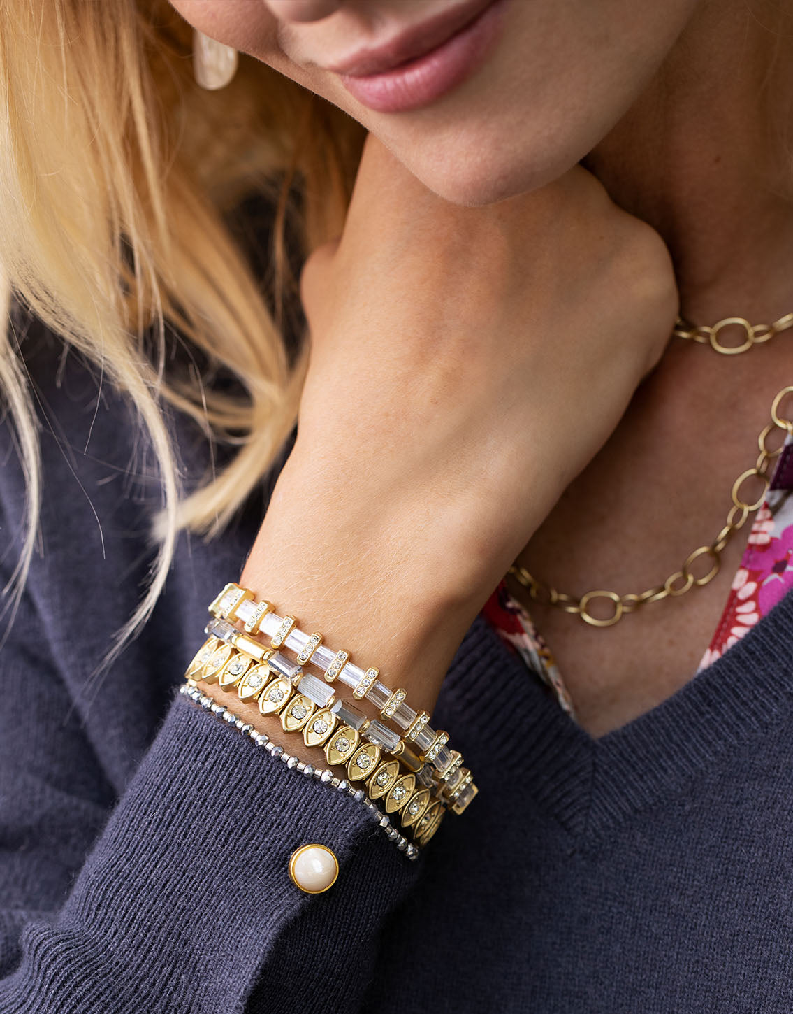  Sparkle Tila Stretch Bracelet Crystal