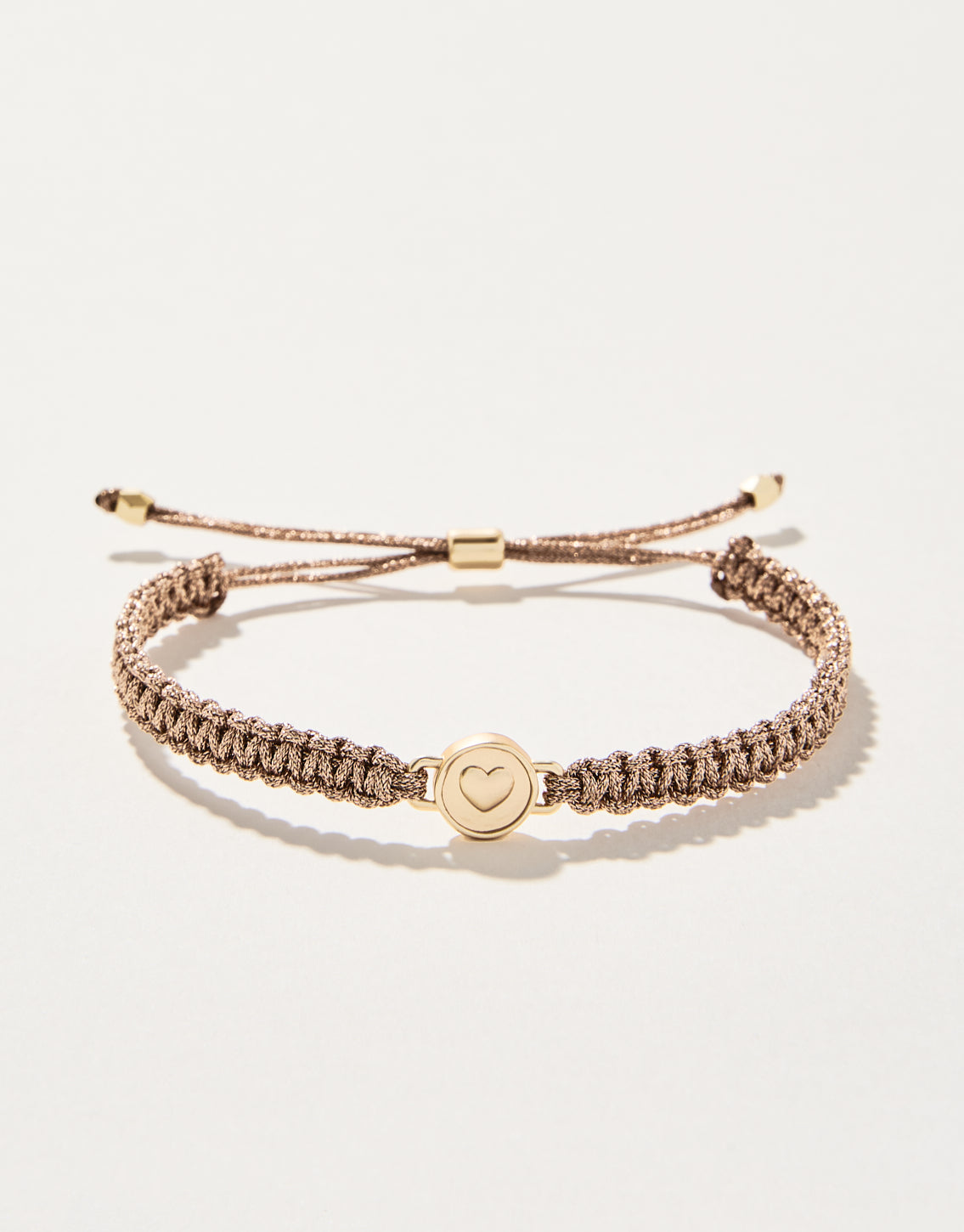  Friendship Bracelet Metallic Rose/Heart