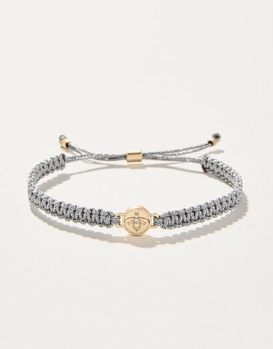  Friendship Bracelet Metallic Silver/Bee