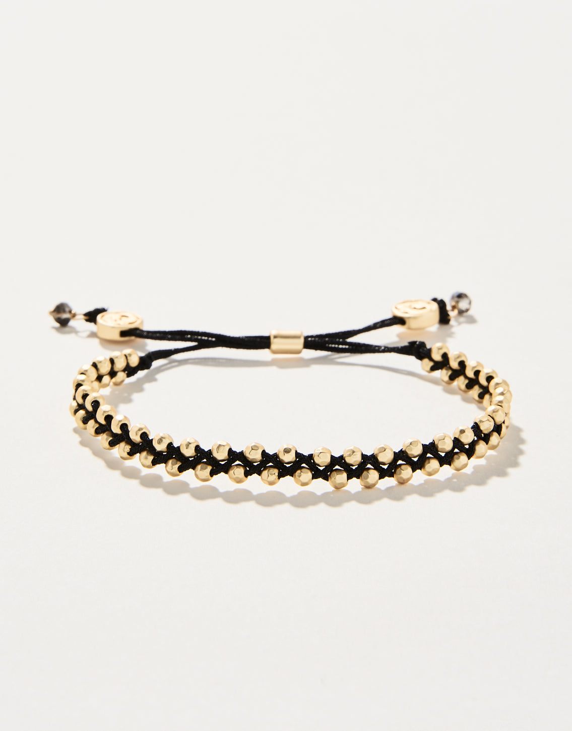  Friendship Bracelet Metallic Black/Gold Beads