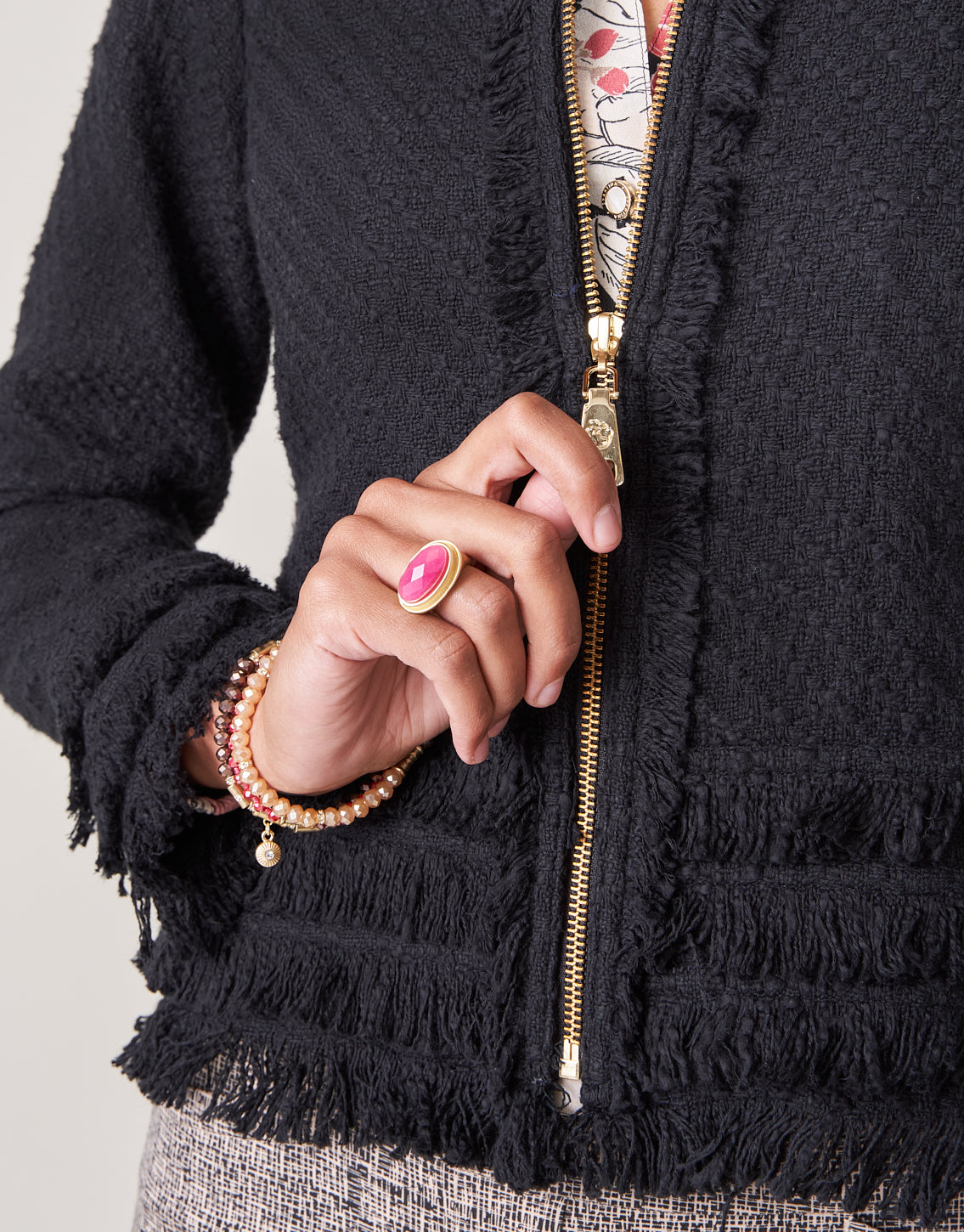  Harper Tweed Jacket Black