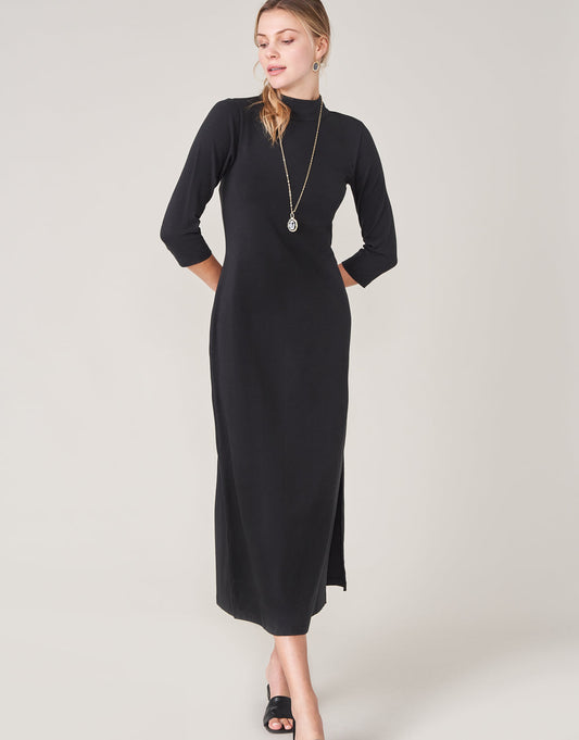  Naomi Mockneck Dress Black