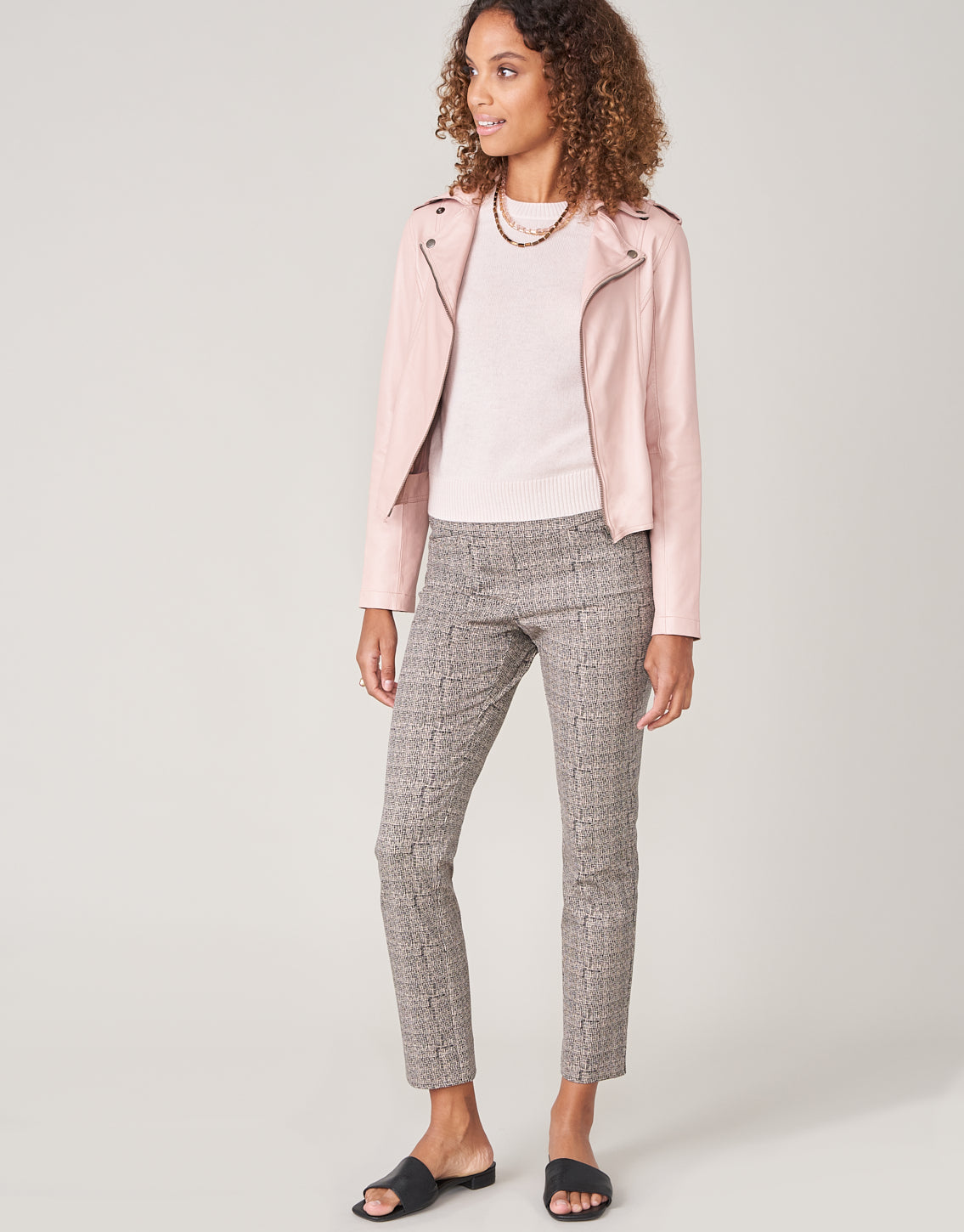  Shelby Cashmere Pullover Peach Blush
