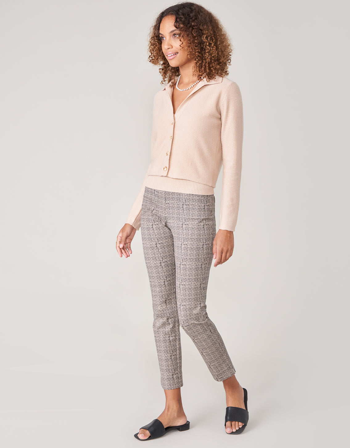 Yvette Cashmere Cardigan Latte