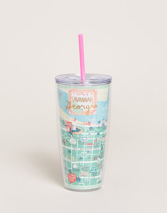  Clear Drink Tumbler 24 Oz. Historic Savannah