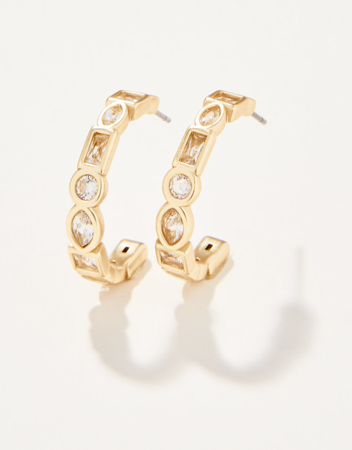  Shine Bright Hoop Earrings Crystal