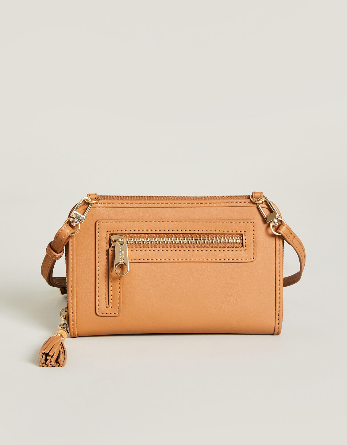  Rattan Multi-Phone Crossbody Caramel