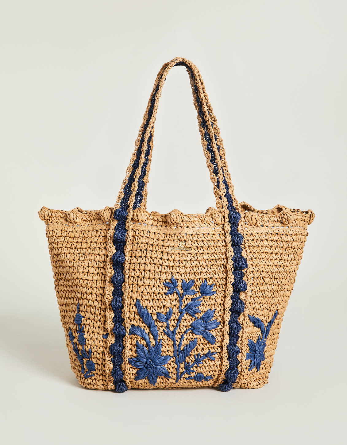  Crochet Tote Blue Wildflower