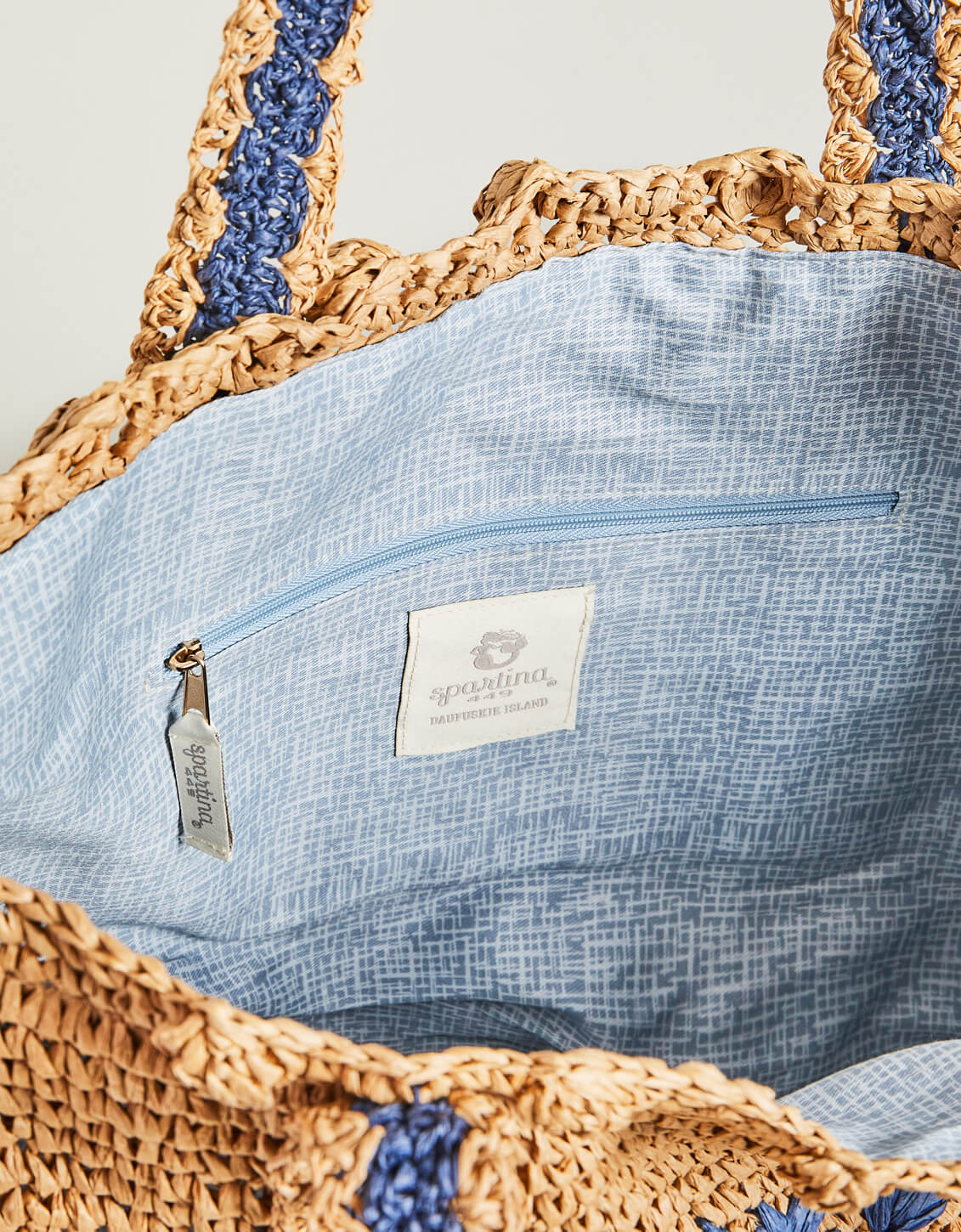 Crochet Tote Blue Wildflower