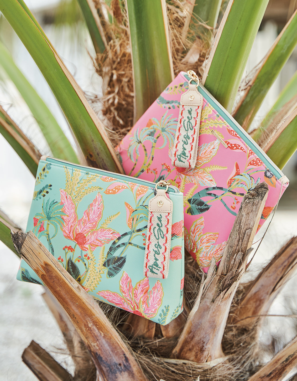  Aprés Sea Bag Queenie Tropical Floral Pink
