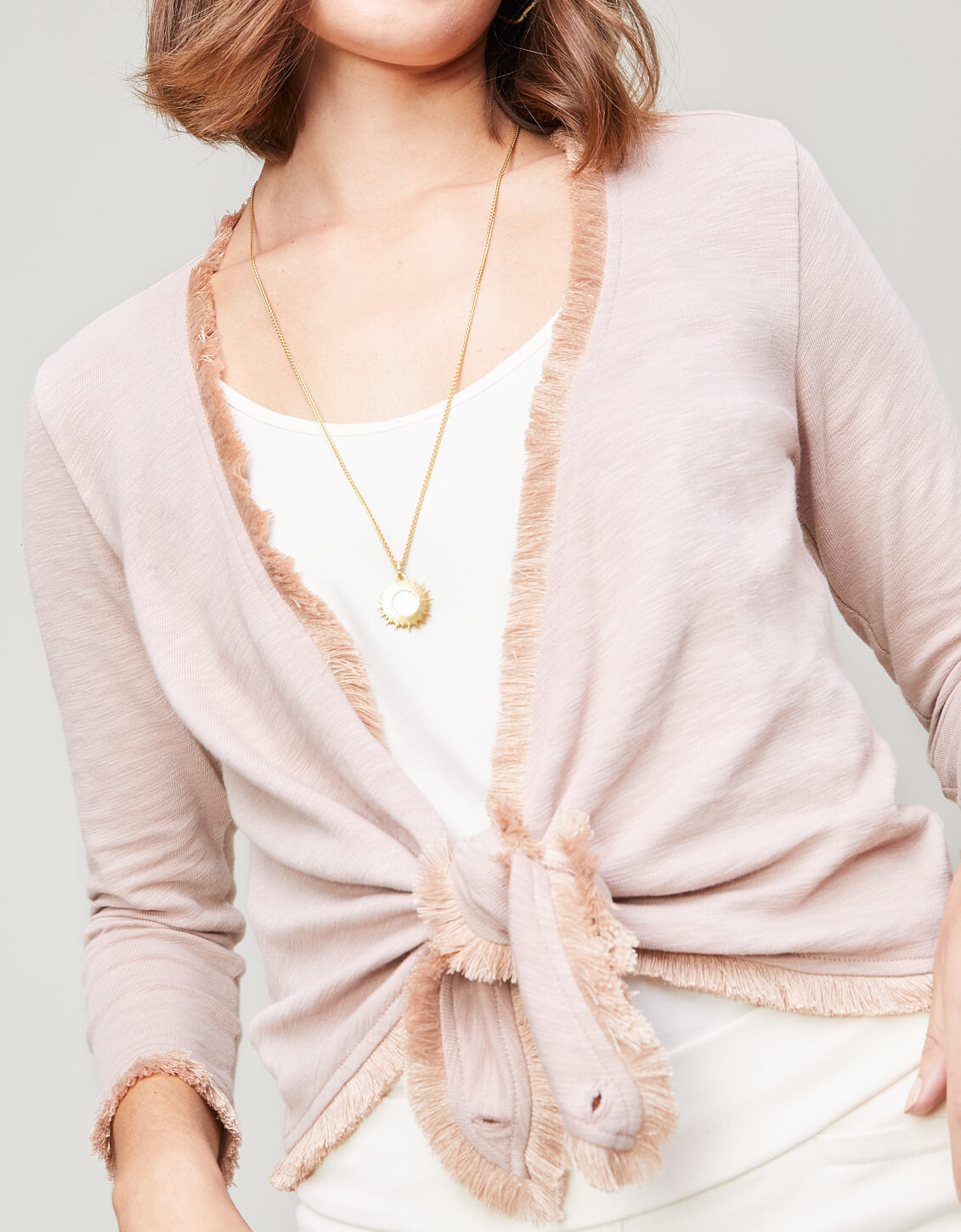  Clara Convertible Cardigan Shadow Mauve
