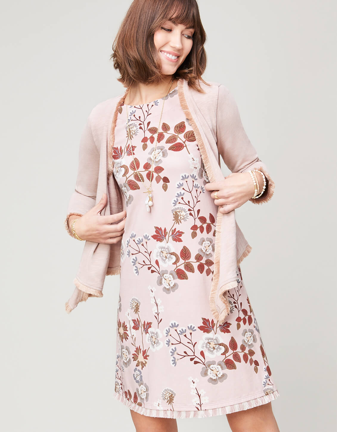  Clara Convertible Cardigan Shadow Mauve