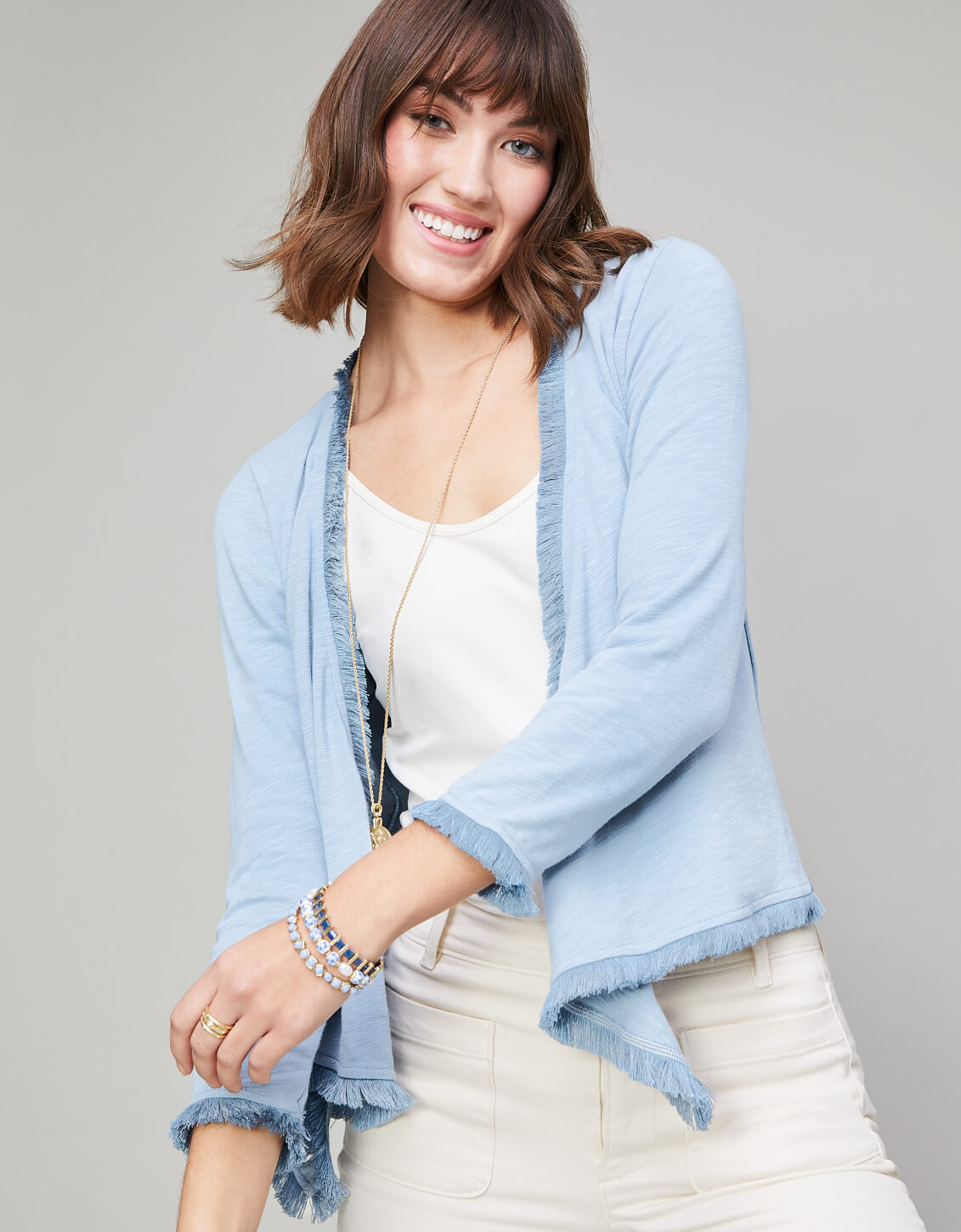  Clara Convertible Cardigan Ashley Blue