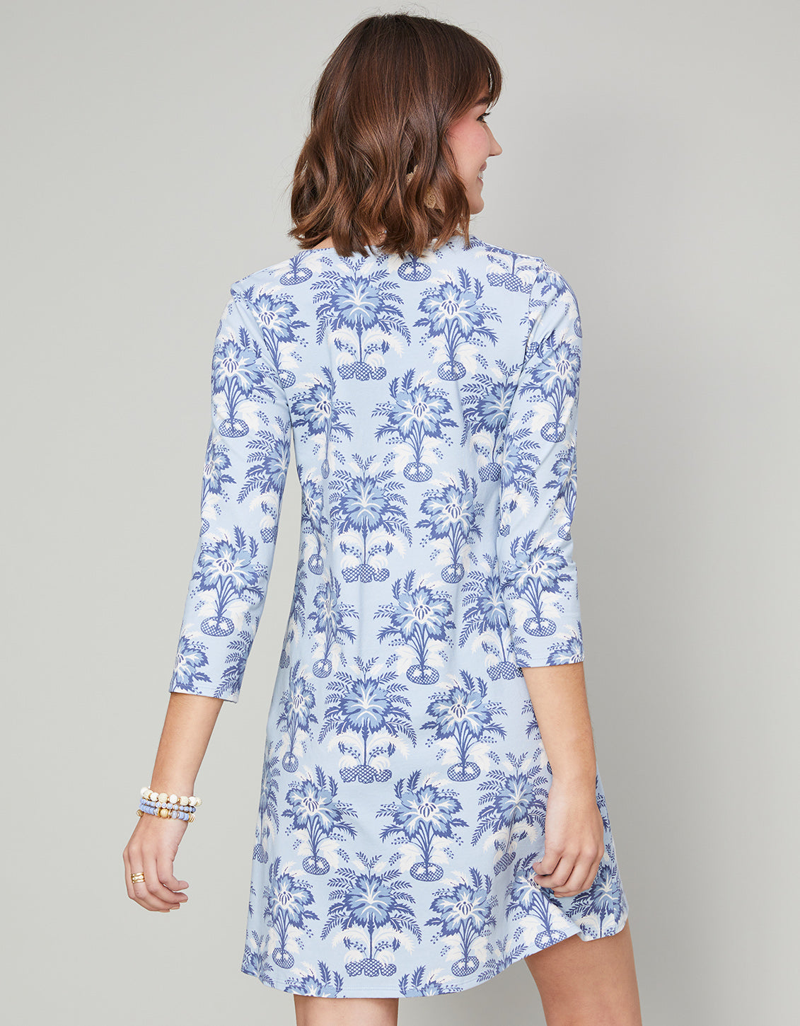  Jillian Split Neck Dress Peeples Song Palms