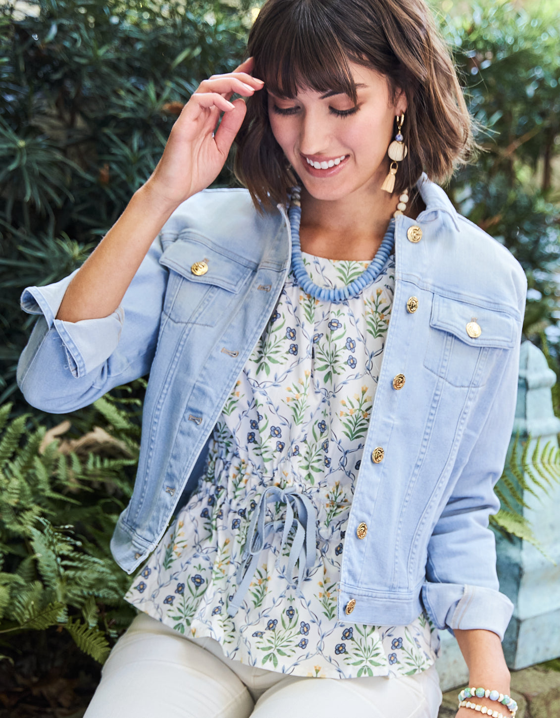  Leah Denim Jacket Grove Wash