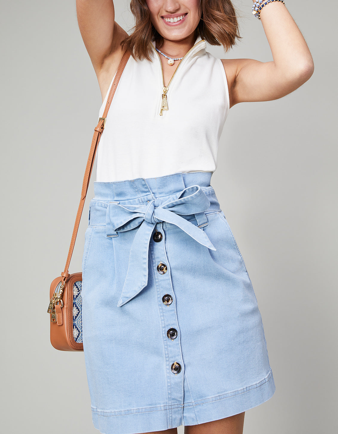  Neveah Denim Skirt Palm Grove Wash