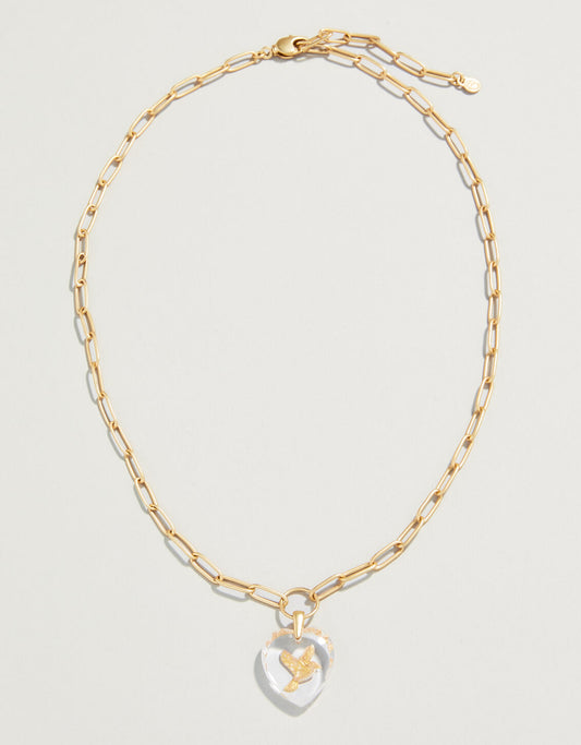  Hopeful Necklace 18" Gold/Glass