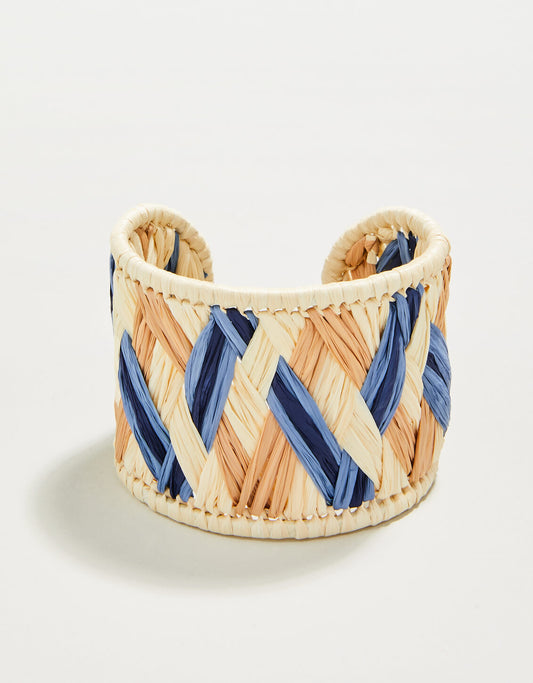  Woven Cuff Natural/Blue