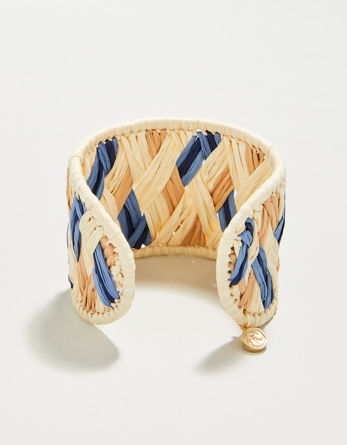  Woven Cuff Natural/Blue