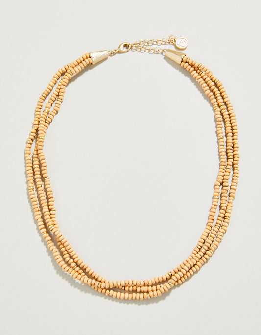  Mia Beaded Necklace 17" Natural