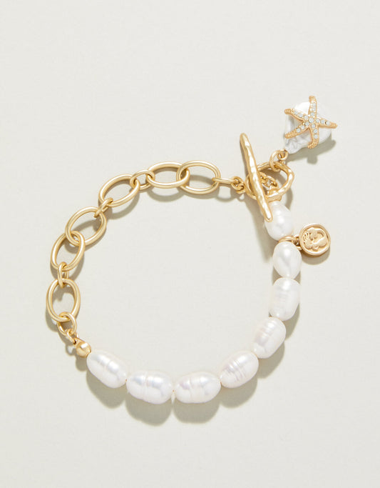  Starfish Groupie Toggle Bracelet Pearl
