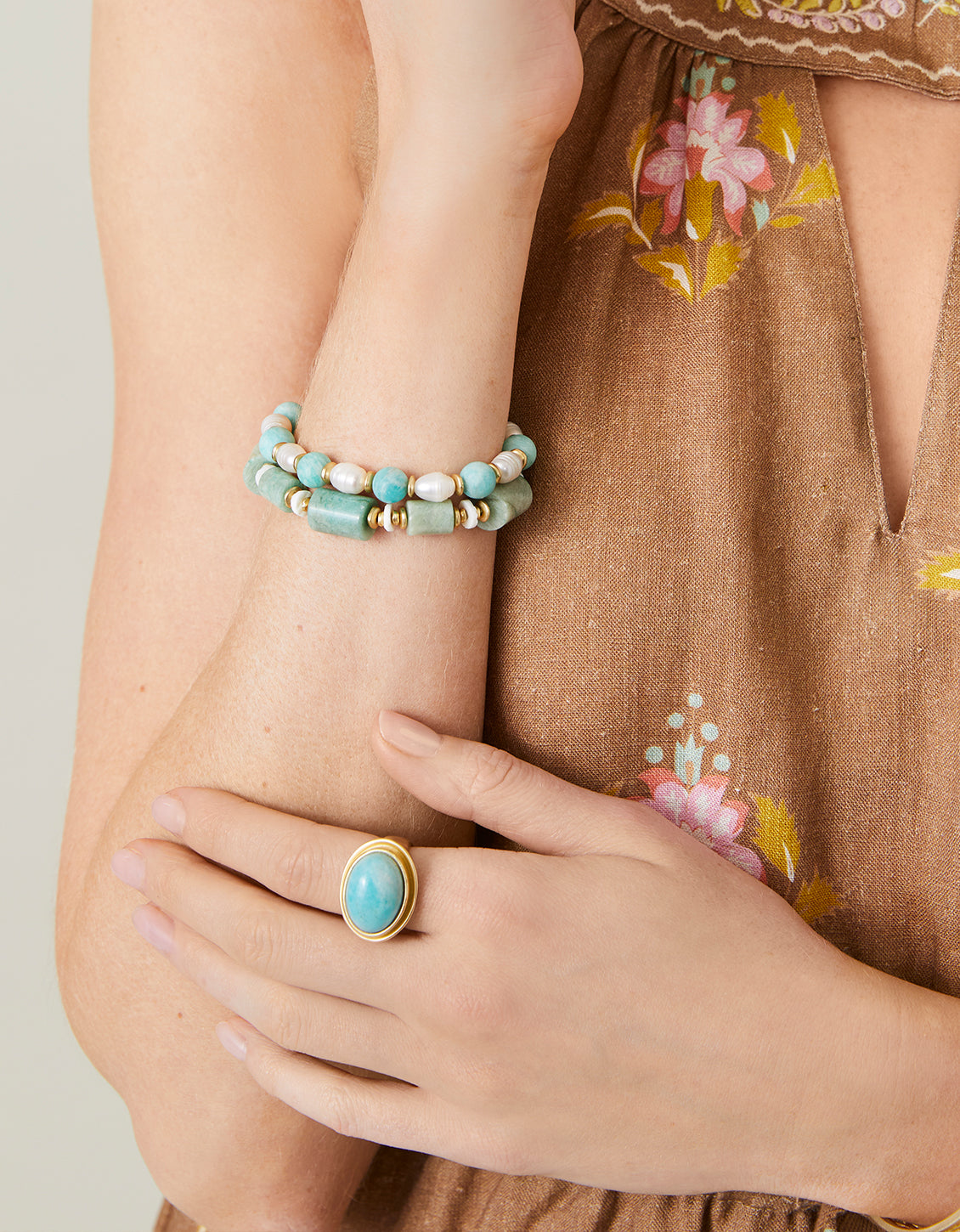  Oval Stone Ring Amazonite