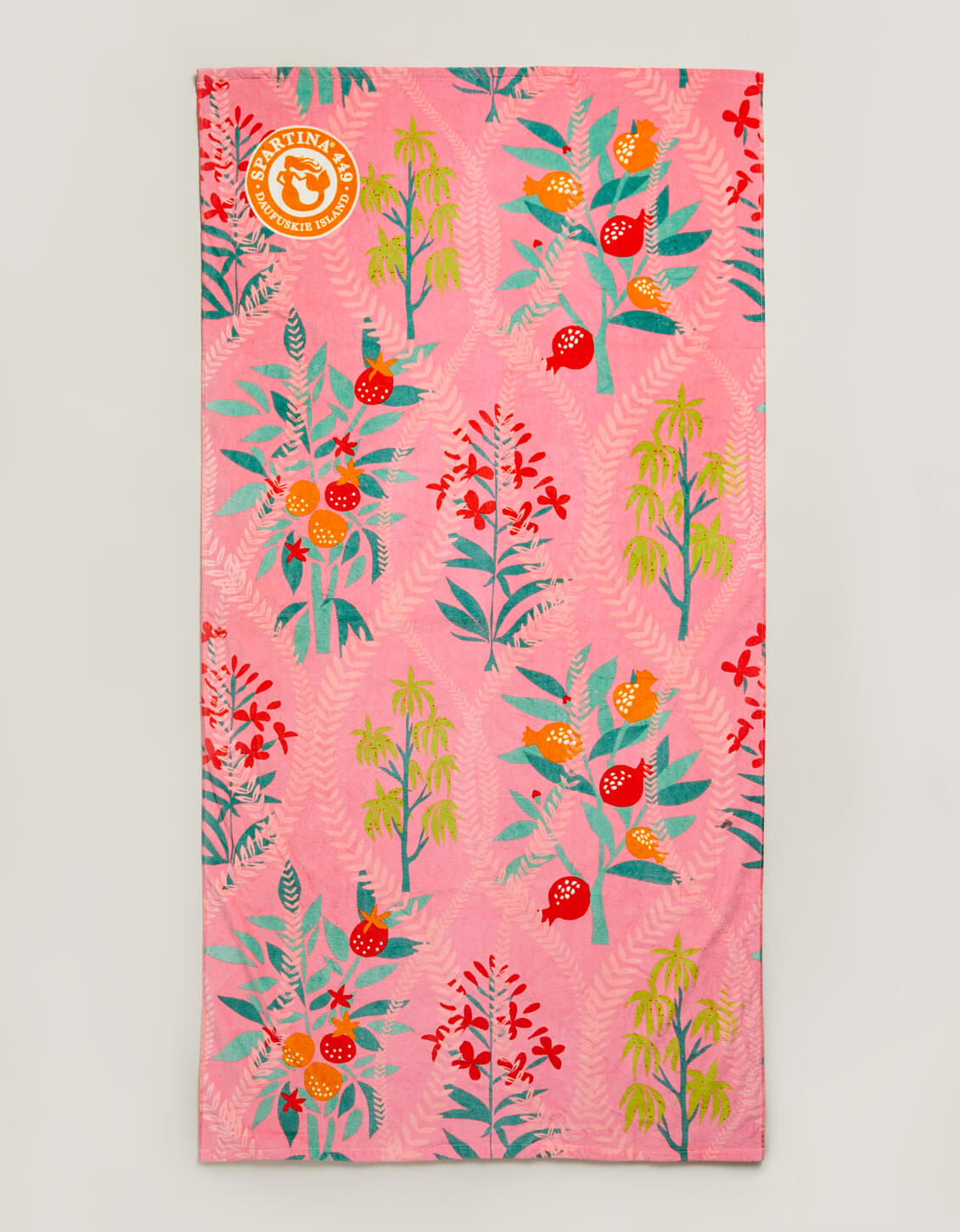  Beach Towel Queenie Topiary Pink