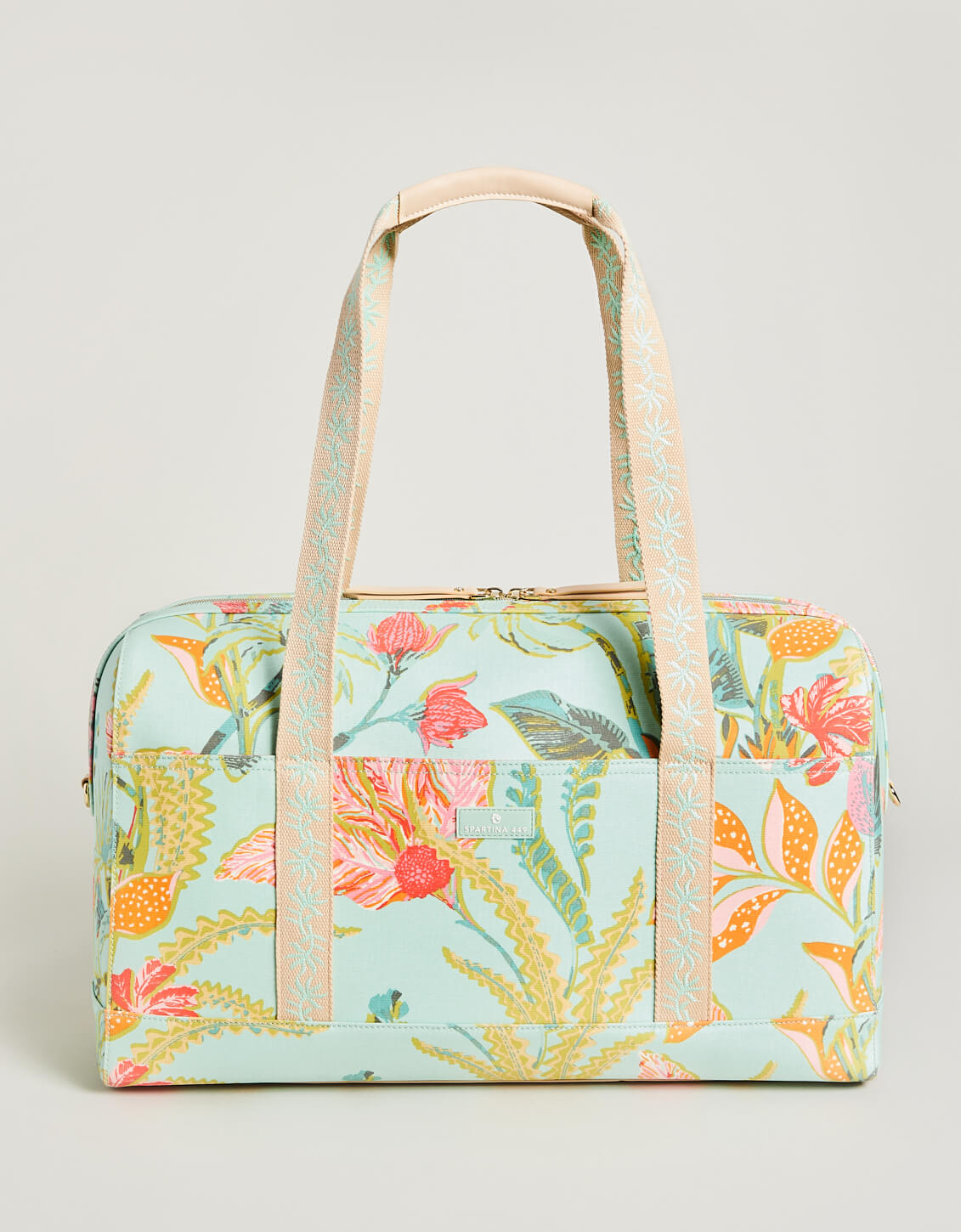  Duffle Queenie Tropical Floral Sea Foam