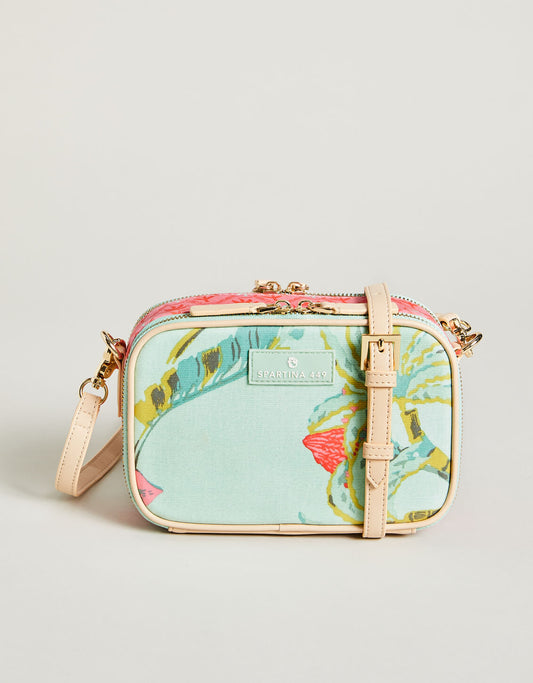  Meryl Crossbody Queenie Tropical Floral Sea Foam
