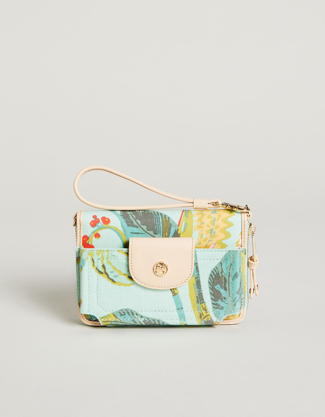  Multi Phone Wallet Queenie Tropical Floral Sea Foam