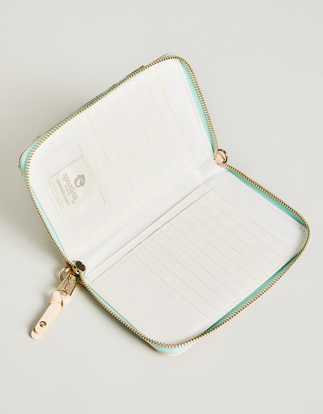  Multi Phone Wallet Queenie Tropical Floral Sea Foam
