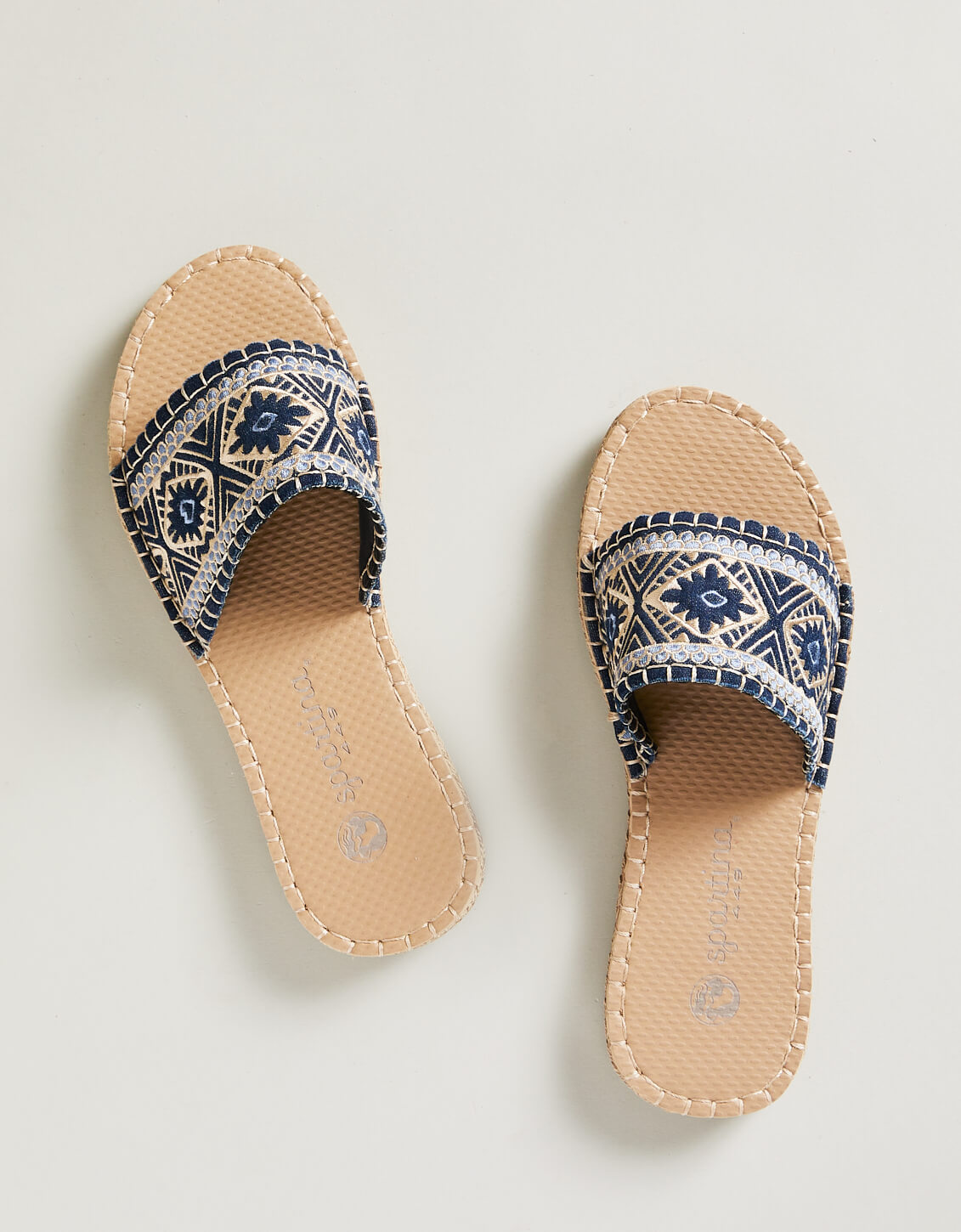  Spartina 449 X Sea Star Cabana Slides Peeples Song Park Lane Blue Denim